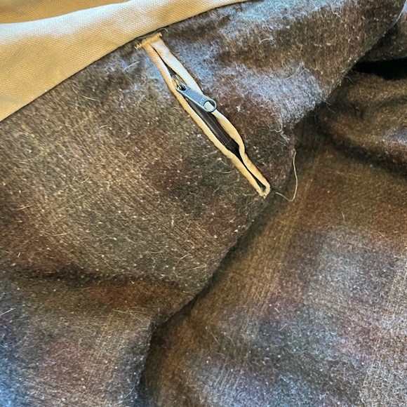 Carhartt Duck Canvas Jacket Coat Medium Tall  Detachable Hood Thrashed Blanket - Picture 10 of 16